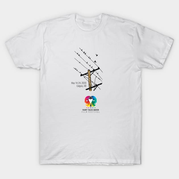 Powerline Birds T-Shirt by Fairy Tales Queer Film Festival